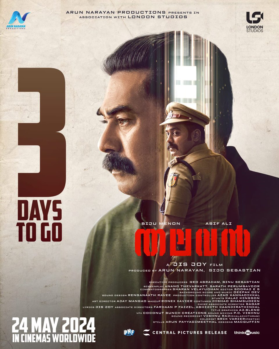 Just three days to go...

#Thalavan In cinemas worldwide from May 24

Official Trailer 
youtu.be/jhUyy5DdUZI?si…