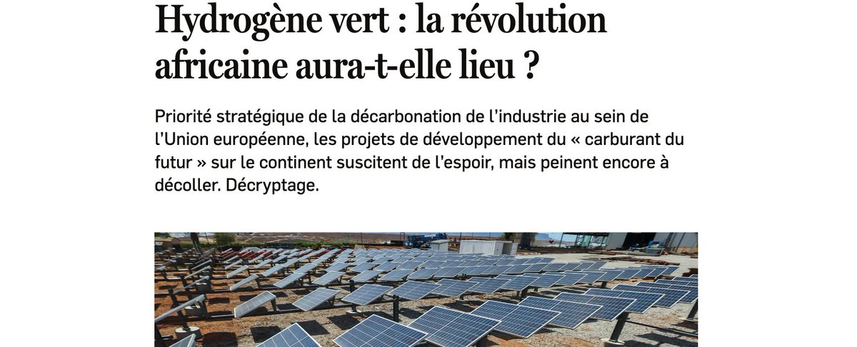 'Après l’enthousiasme suscité par les annonces politiques en cascade, il y a une forme de retour à la réalité car le développement de l’#hydrogène vert se heurte encore à des difficultés de financement et aux faiblesses des politiques de soutien existantes', explique