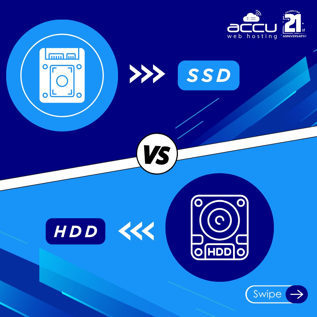 accuwebhosting's tweet image. Give your website a speed boost with SSD web hosting! 🚀✨
Why SSD over HDD?
✅Blazing Fast Speeds
✅Greater Reliability
✅Superior Performance
Switch to SSD and enhance your online presence today! 🌐💪- accuwebhosting.com
.
.
#AccuWebHosting #SSDHosting #WebHosting…