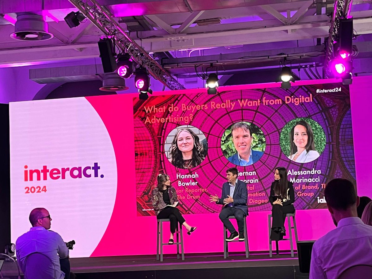 Great to hear @TiernanOM @DiageoIreland share digital priorities incl enhancing creative using ai, embracing retail media & digital audio + building inclusivity into all digital campaigns. And of course the power of collaboration with fellow @iabireland members! #Interact24