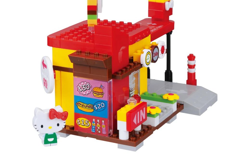 hello kitty x nanoblock burger restaurant 💫