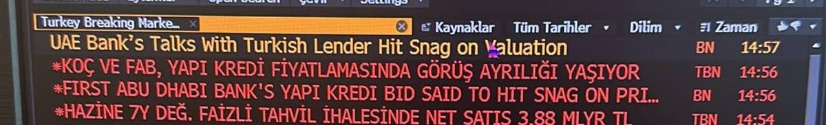 Banka satışı için fiyatta görüş ayrılığı olduğu haberi var. 

Eğer anlaşma olmazsa ciddi bir manipülasyon yapılmış olacak. 

Bilin bakalım manipülasyonu kim yapmış olacak? 

#ykbnk #kchol