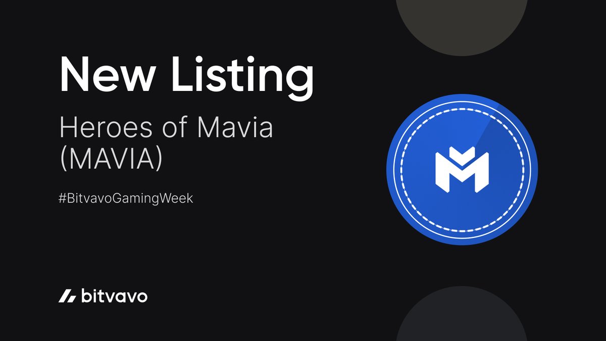 🛡️ Become a hero with #HeroesofMavia, now available on Bitvavo! Embark on your trading quest today. Start trading $MAVIA ➡️ bit.ly/4dN8q86 #BitvavoGamingWeek