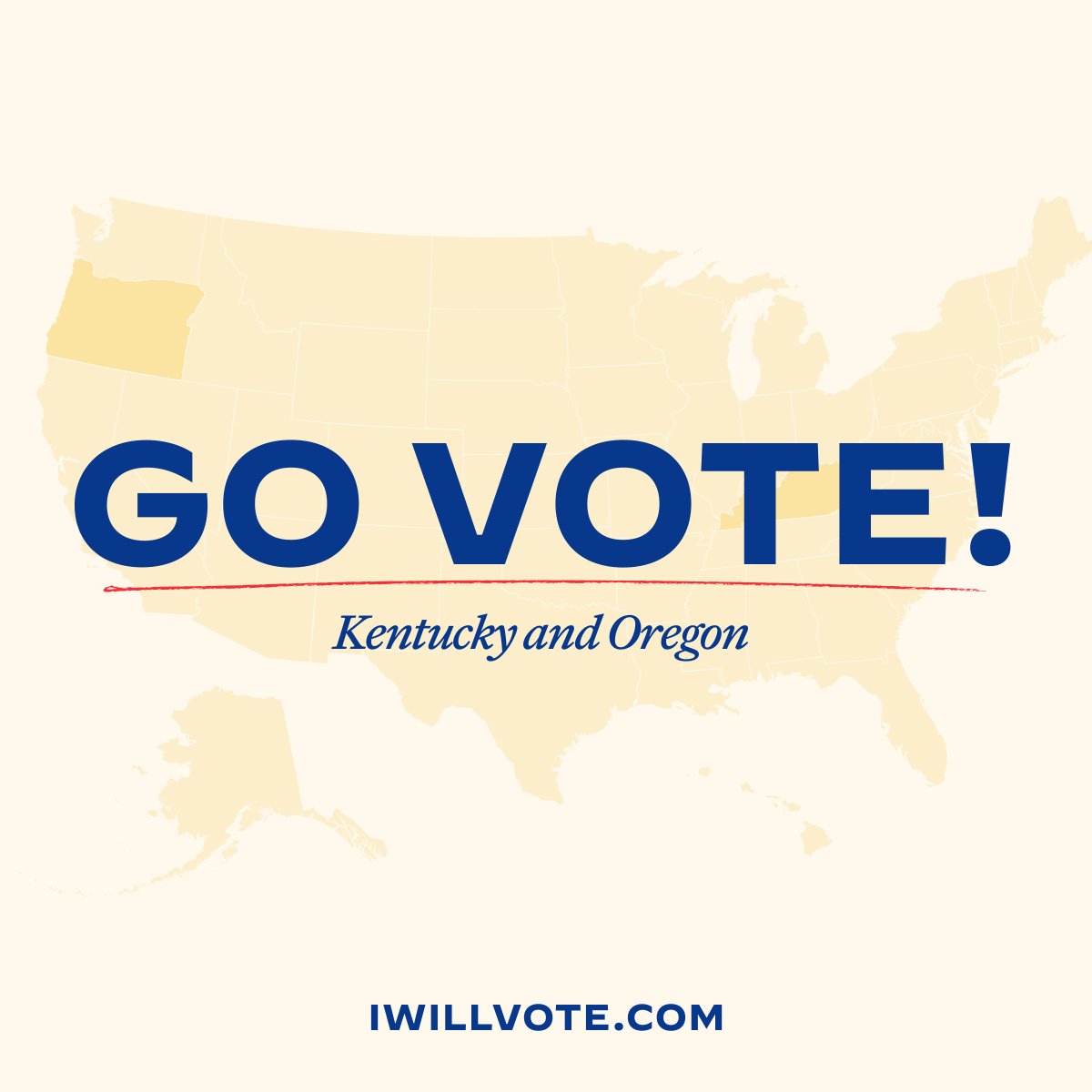Today is the presidential primary in Kentucky and Oregon.

Your vote is your voice, and your voice is your power: IWillVote.com