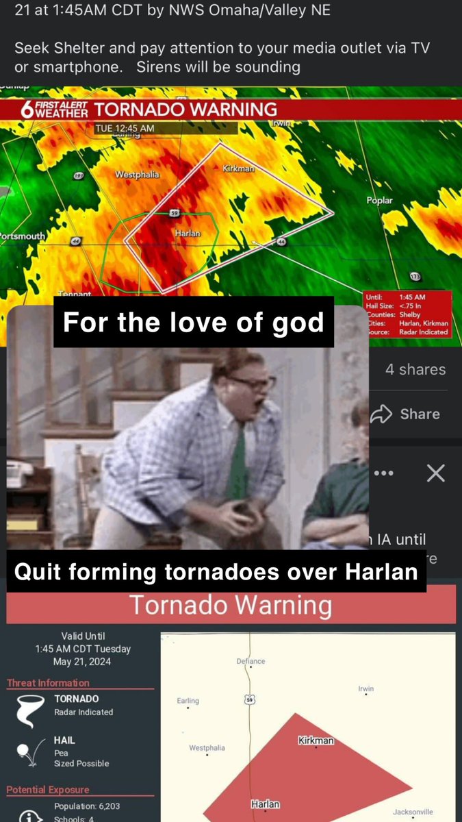 The 1 AM tornado warning 🙃
