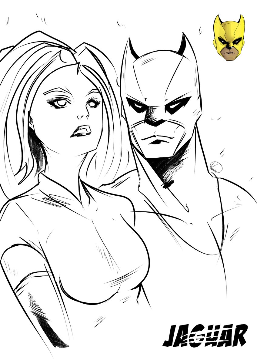Valerioart04's tweet photo. Morning drawing of Teresa and Jaguar, main characters of the graphic novel I am working on #drawing #drawingcomic #digitalartists #dccomic #marvelcomic #clipstudio #characters #charactersdesing #comicdigital #ocfanart #ink #inked #dibujo #dibujodigital #mornig https://t.co/iqpjlfG4MB