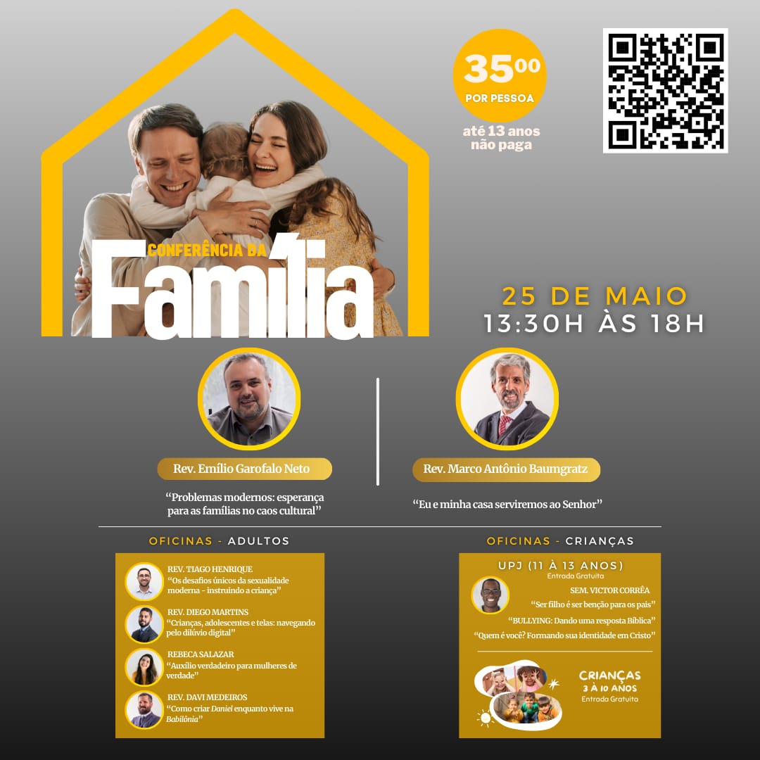 ipnacional's tweet photo. Você e sua família estão convidados para participar da nossa Conferência da Família. Será no próximo dia 25 de Maio, das 13h30 às 18h, na IPN.

Teremos oficinas para adultos (R$ 35,00) e adolescentes (11 a 13 anos – entrada gratuita).

Inscrições: https://t.co/4HsoUFdJOw https://t.co/budmnVBPss