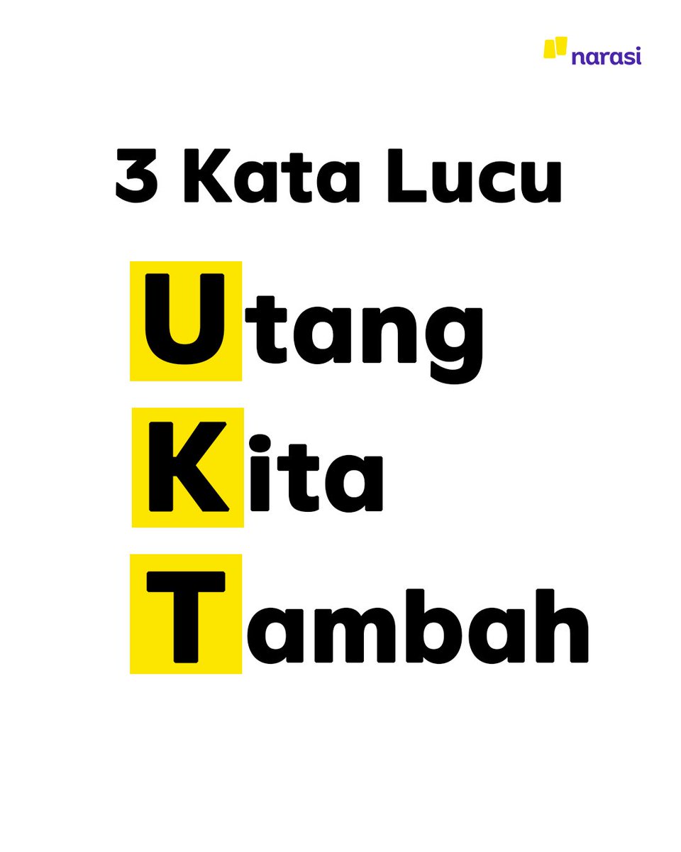 NarasiNewsroom's tweet photo. UKT: Udahlah Kita Tapek😫😭

Apalagi apalagi~

| Narasi Daily https://t.co/Ucsi7em7cH