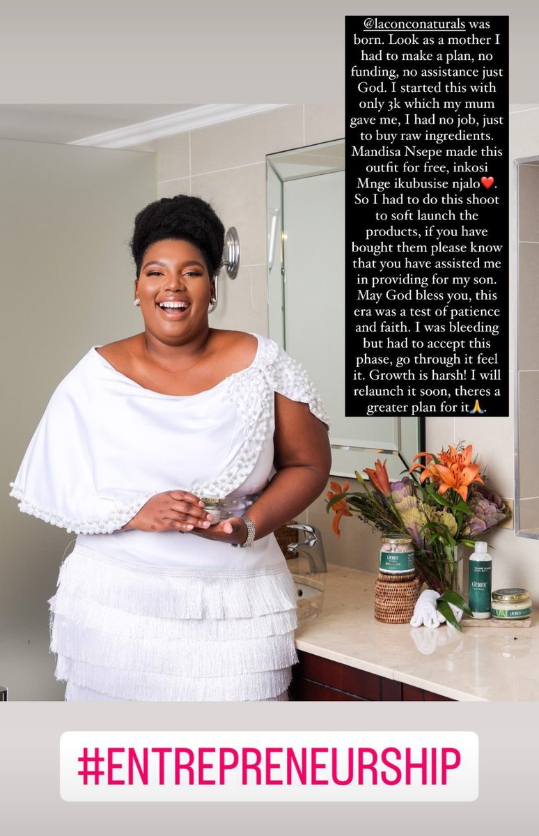 mixedracedUncle's tweet image. Love how vulnerable Laconco is on her insta stories about her journey.From her mom raising her in the South of Joburg,meeting the father of her son Jacob Zuma,getting engaged, relocating back to Joburg,being broke , starting her own business to the reality star she is today✨