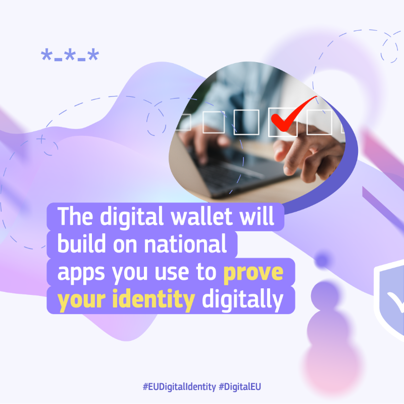 EU_Commission's tweet photo. The Digital Identity Regulation has entered  into force.

It means that all Europeans will be able to benefit from a personal digital wallet app on a voluntary basis from 2026.

It will improve the way we engage with online services, keeping our safety and privacy at its heart ↓