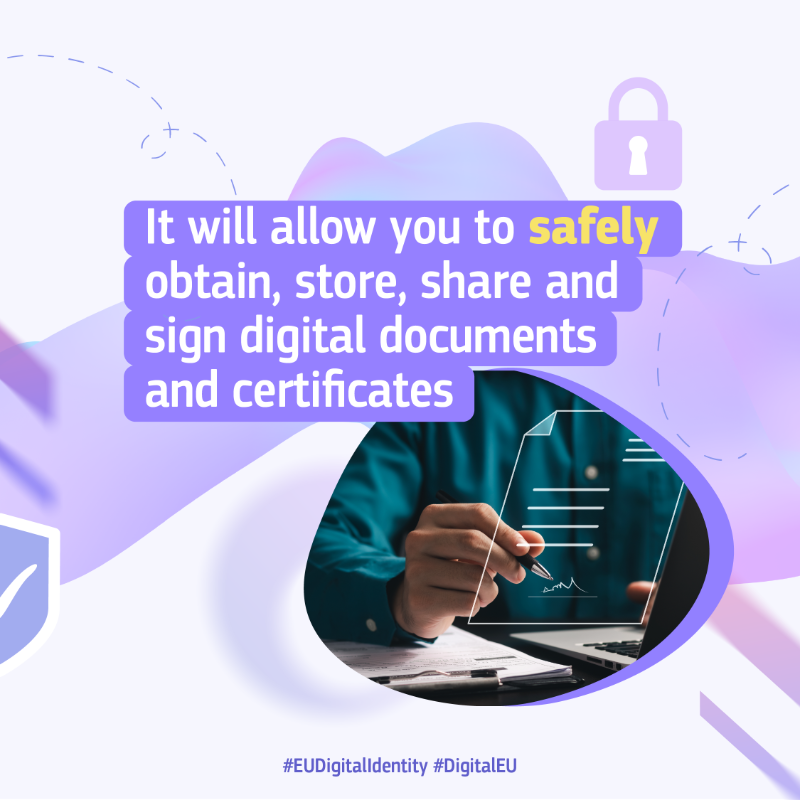 EU_Commission's tweet photo. The Digital Identity Regulation has entered  into force.

It means that all Europeans will be able to benefit from a personal digital wallet app on a voluntary basis from 2026.

It will improve the way we engage with online services, keeping our safety and privacy at its heart ↓
