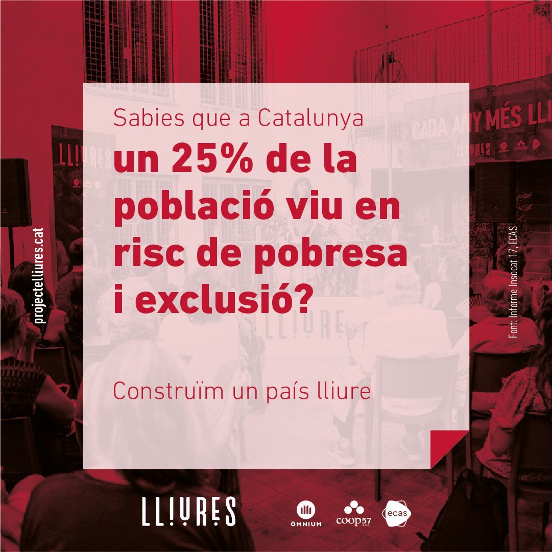 projectelliures's tweet photo. ❗ El #ProjecteLliures posem el nostre granet de sorra per revertir aquesta situació tan preocupant.
👉 Tenim l'objectiu de revertir les desigualtats socials i fer-nos lliures de pobresa.
📲 Fes un donatiu! https://t.co/LjcxYfiX4y https://t.co/Rvv6H5XALU