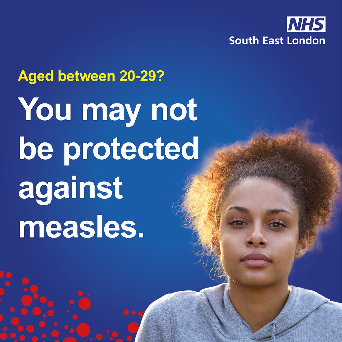 Measles cases are rising in Lambeth. If you're a young adult and haven't had the MMR vaccine, you could be at risk. Get protected. Contact your GP. More info: nhs.uk/nhs-services/g…