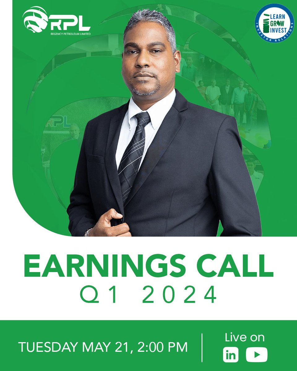 With a 121% increase in sales quarter-over-quarter, the <a href="/REGENCYPETROLE/">Regency Petroleum</a> team has much to be hopeful about. 

Today, we hear from the CEO and CFO as they deliver the context around their Q1 results.

📝 Come ready with your questions!

#TeamLGI #EarningsCall #RPL