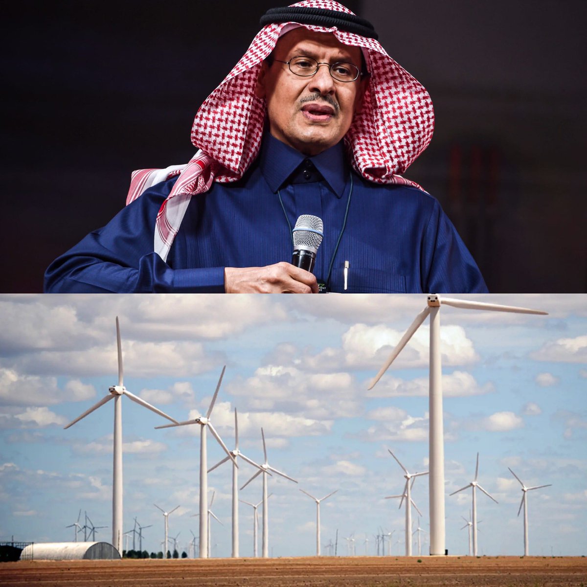 وزير الطاقة السعودي: مشروعا الغاط ووعد الشمال حققا أرقاماً قياسية عالمية في انخفاض تكلفة إنتاج الكهرباء من طاقة الرياح، والطاقة المنتجة سنوياً من المشروعين ستكفي استهلاك ربع مليون وحدة سكنية