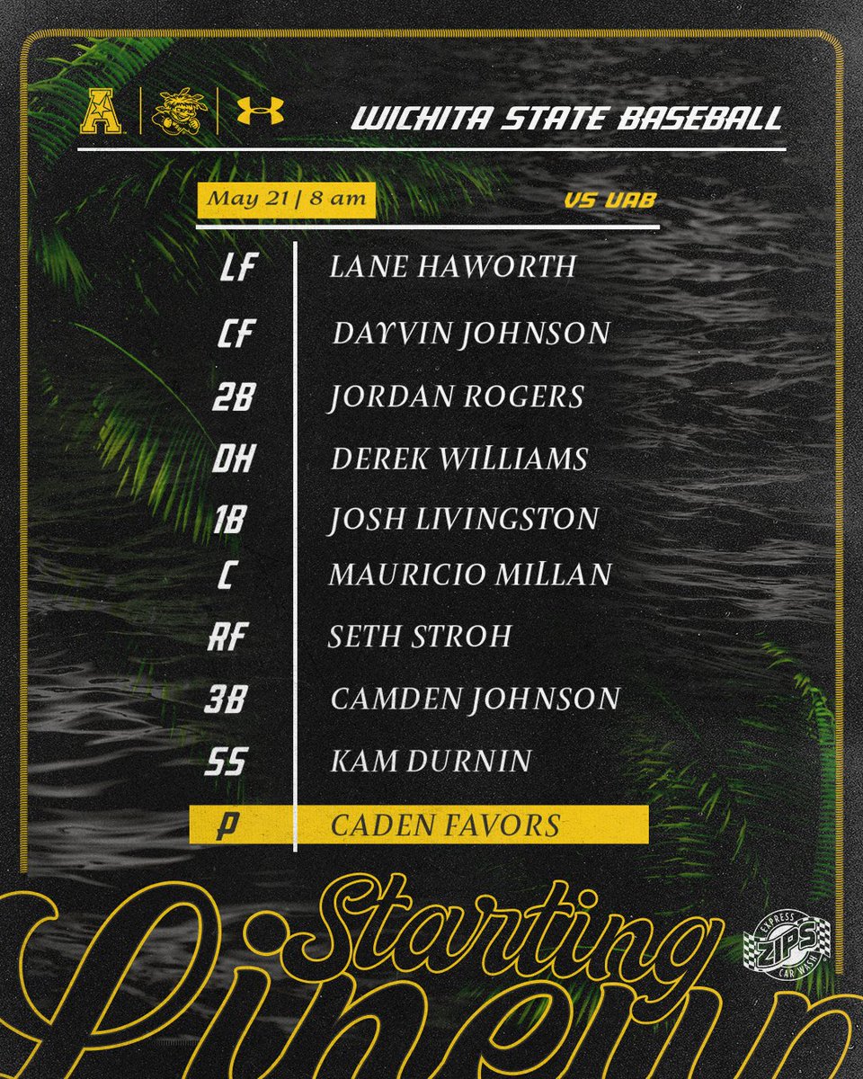 GoShockersBSB's tweet photo. Opening our stay in Clearwater with this lineup ⬇️ https://t.co/uSnhl7DzqB