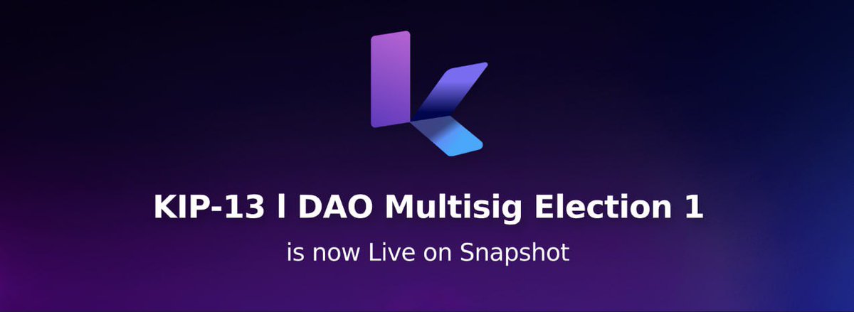 ⚡️ KIP-13 l DAO Multisig Election 1 is live on @SnapshotLabs! The vote ends on May 27th at 9:15 PM CET. Vote here: snapshot.org/#/kumaprotocol…