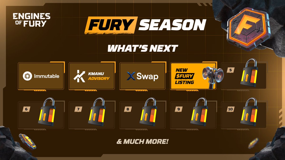 Coming next 🧨 $FURY listing on new CEXs.

$FURY Season is only heating up 🌡️ eof.gg