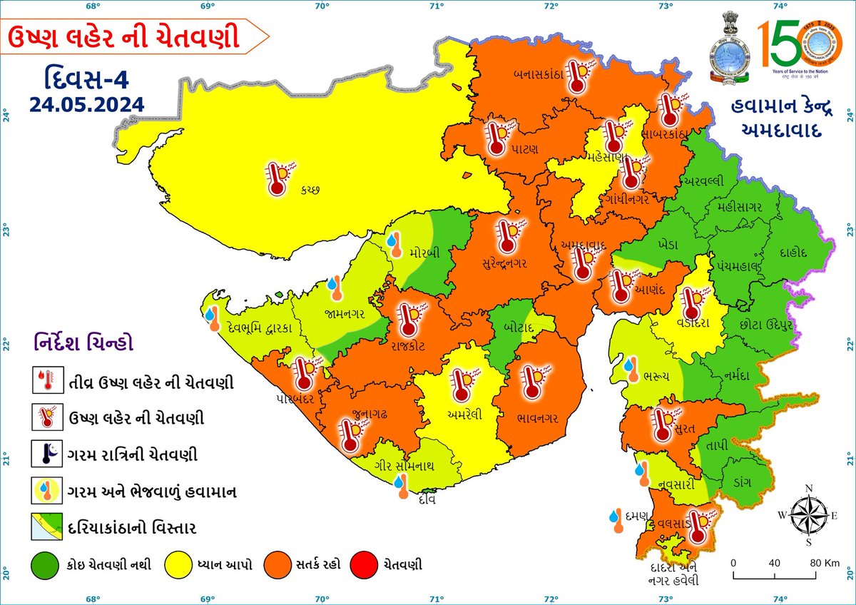Heat wave forecast for #Gujarat #weather #heatwave