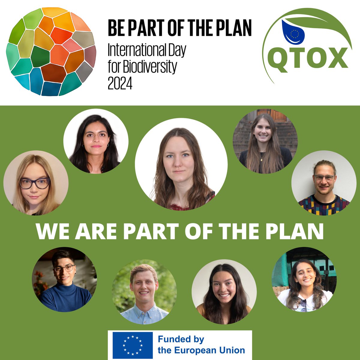 QTOX8's tweet image. 🌿🌍 Happy International Day for Biodiversity🌍🌿
Today, QTOX commemorates the Convention on Biological Diversity of 22 May 1992. Our #MSCA fellows are dedicated to making research advances to enhance our understanding of biodiversity. #IDB2024 #H2021
👉bit.ly/3wQfZKo