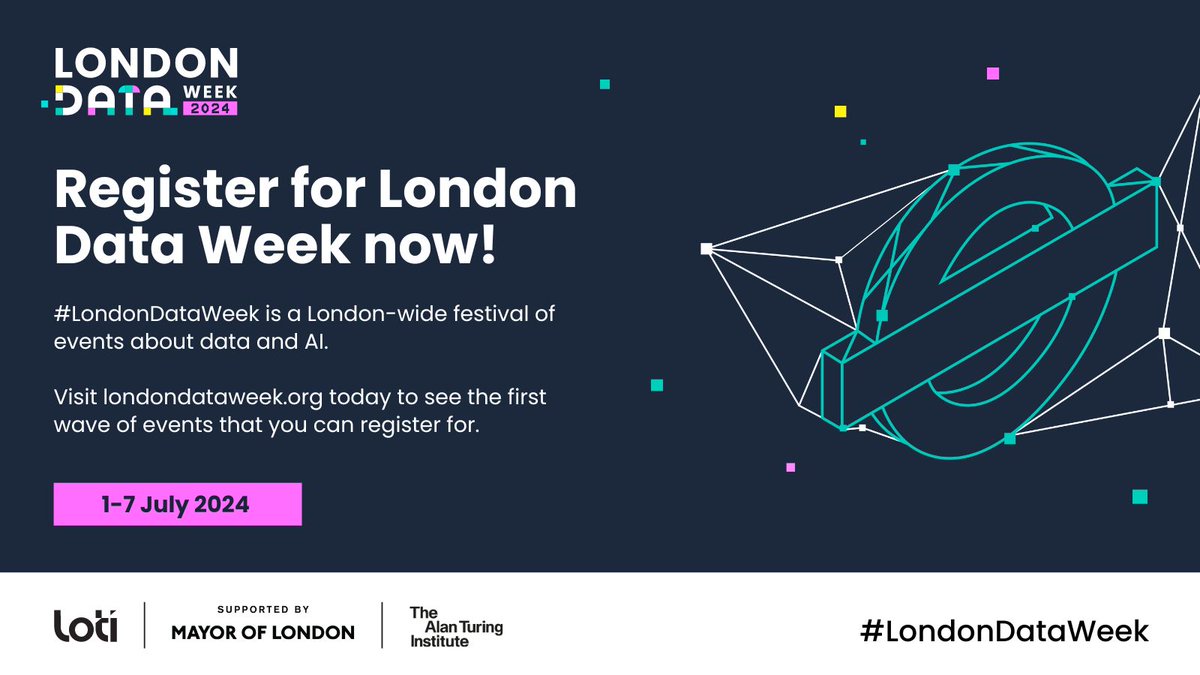 Register for #LondonDataWeek now!

If you're want to join like-minded Londoners interested in data and AI more open, inclusive and collaborative, make sure you're attending a #LondonDataWeek event during 1-7 July 2024.

Find out more at londondataweek.org