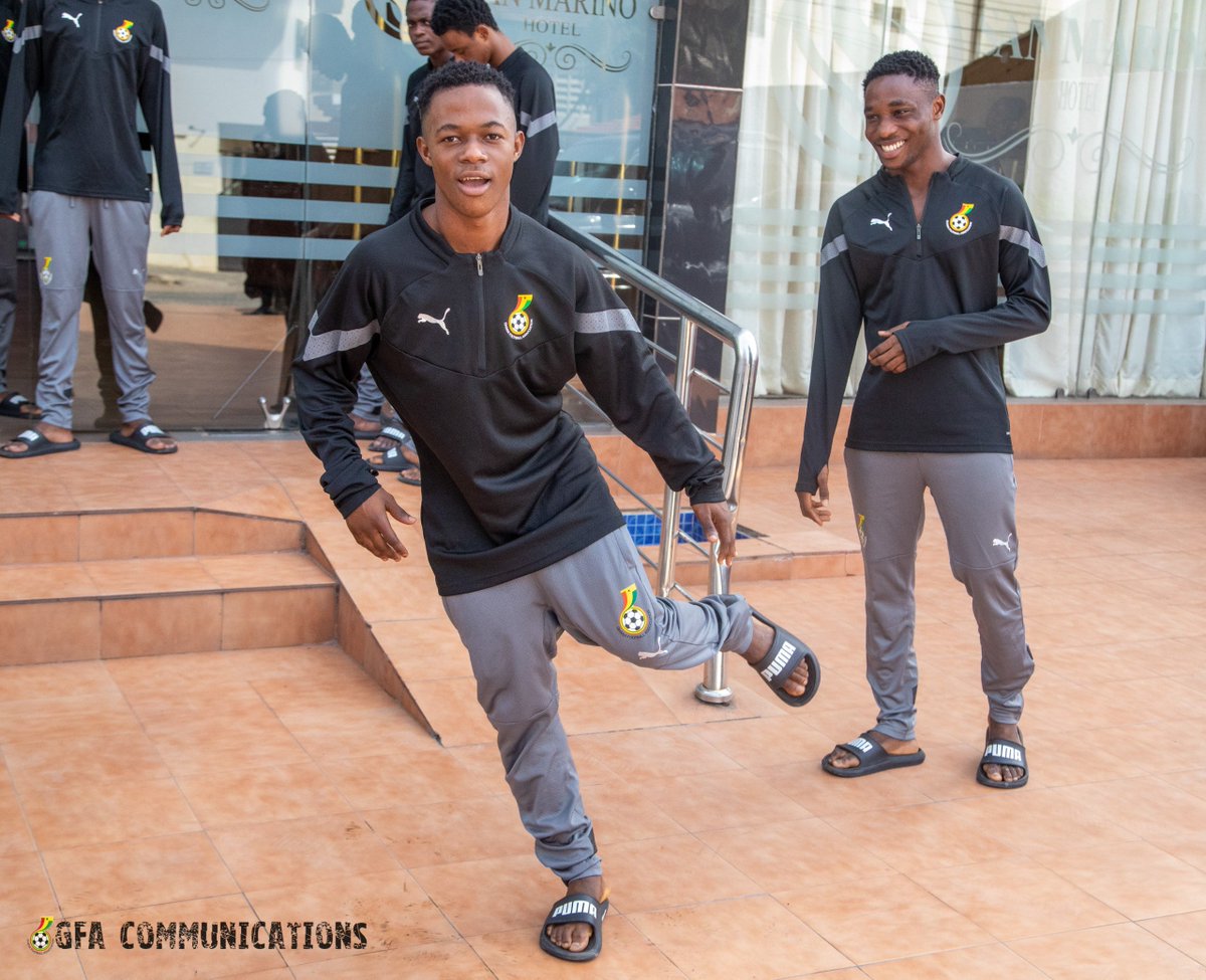 #BlackStarlets team walk ahead of the game against Benin at 4PM 🚶🏾‍♂️ #QAFCONU17 | #ZONEOUESTB | #BringBackTheLove