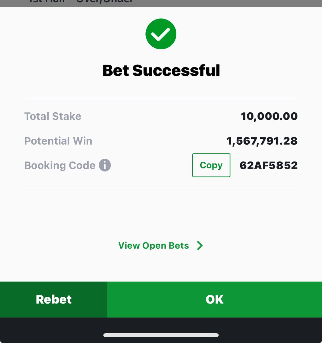 100 odd today on Sportybet ❤️