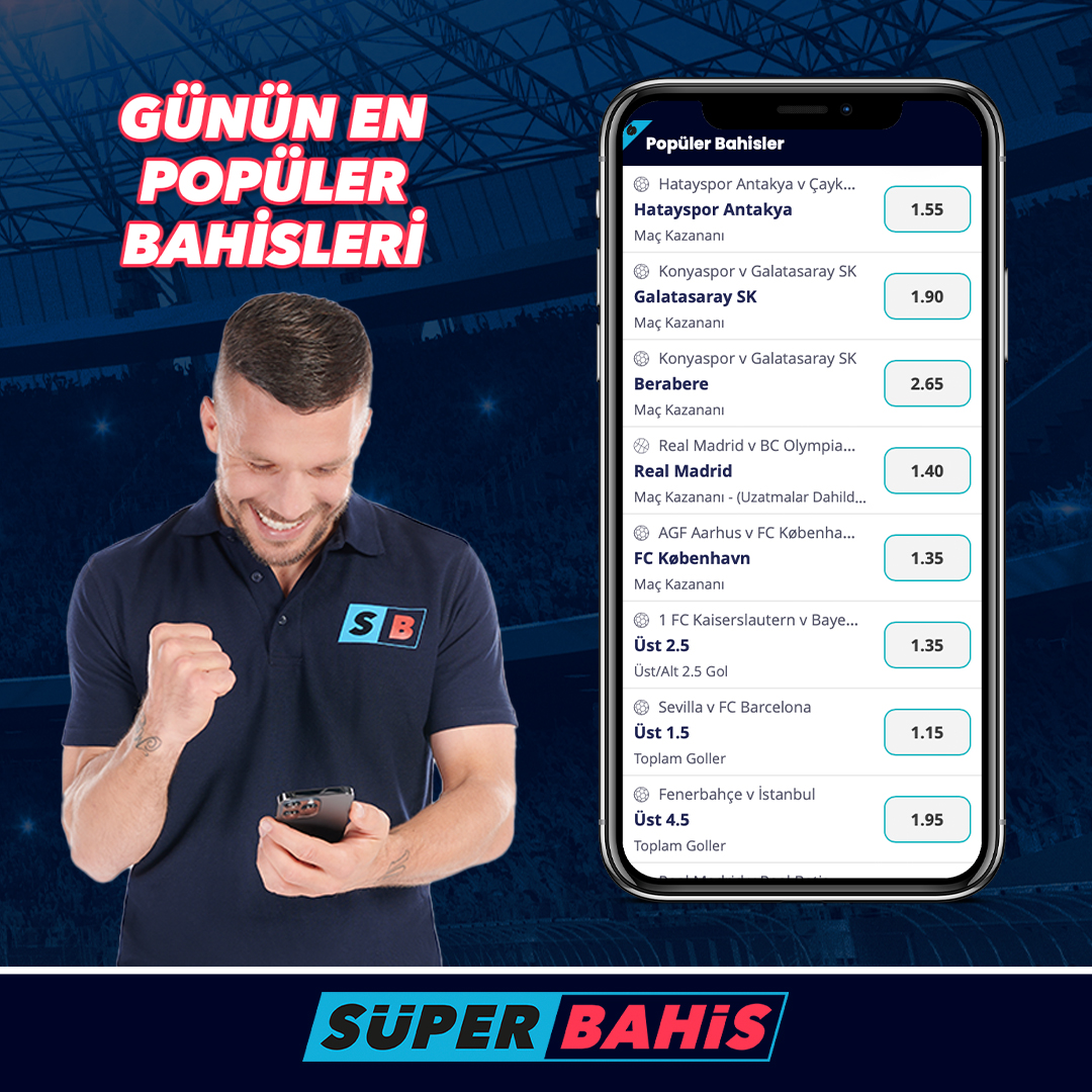 🔹 SüperBahis günün en popüler bahislerini sunar! 🔹

💰 Süperkupon ile daha çok bahis seçeneği, daha çok kazanç! Kazanç sağlayamadığınız her gün 50 TL'ye kadar %50 bedava bahis sizin olsun.

📲 Hemen oynamak için —> ow.ly/aPjZ50ROsha