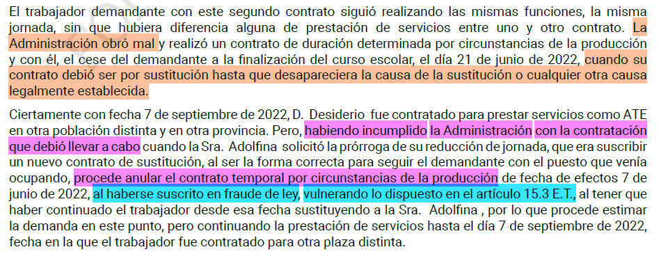 csif_cmmedia's tweet photo. Sentencia de CSIF muy importante en materia de Educación SJSO 113/2024
Los contratos por Circunstancias de la Producción en casos de reducción de jornada vulneran el artículo 15.3 del ET, deben ser contratos por SUSTITUCIÓN  Esperamos @educajccm no lo vuelva a repetir https://t.co/z3pG9ZYN2S