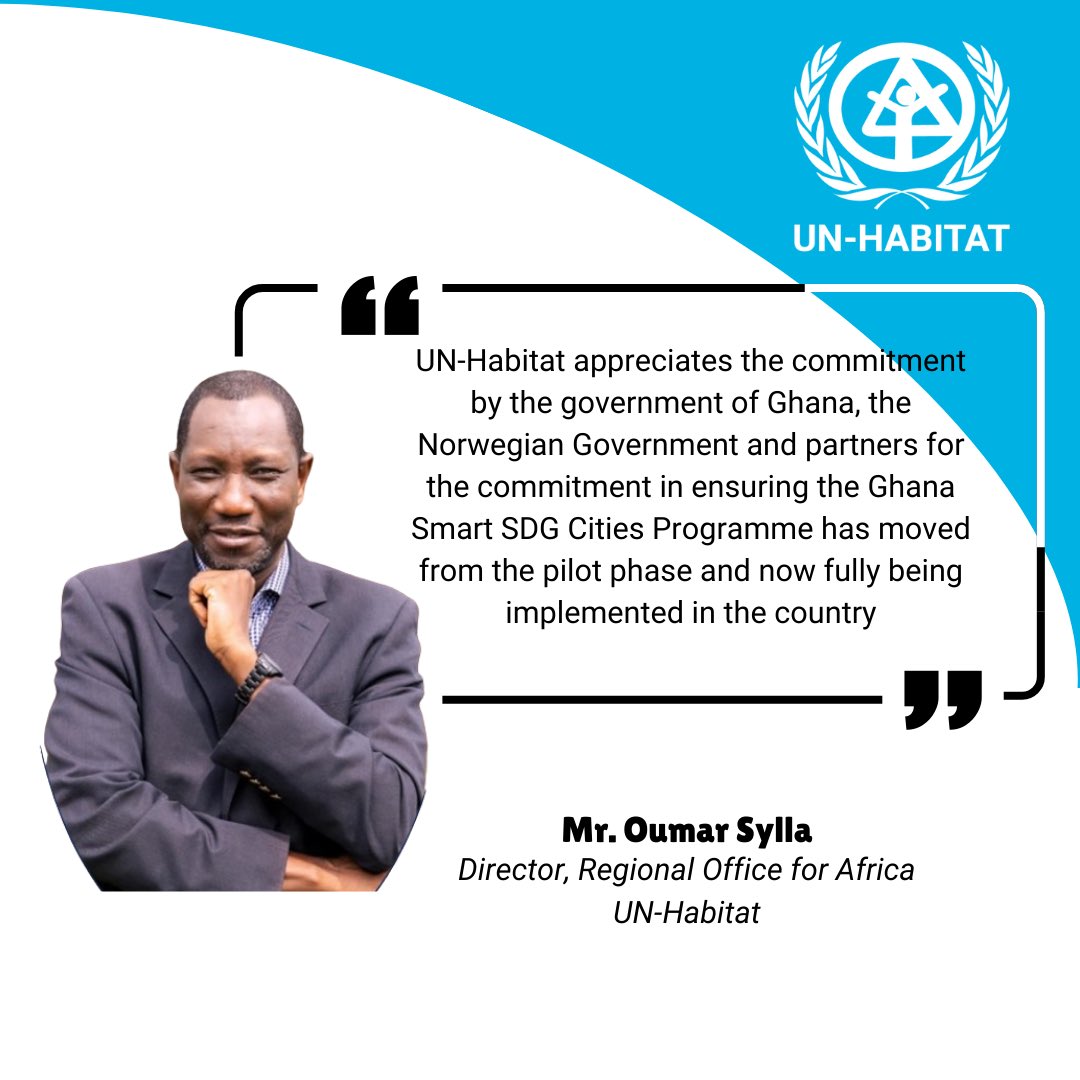 #kickoff Ghana Smart SDG Cities Programme in Accra: Mr. Oumar Sylla, Regional Director, Africa @UNHABITAT @SDGCitiesUN #smartcities #sdg
