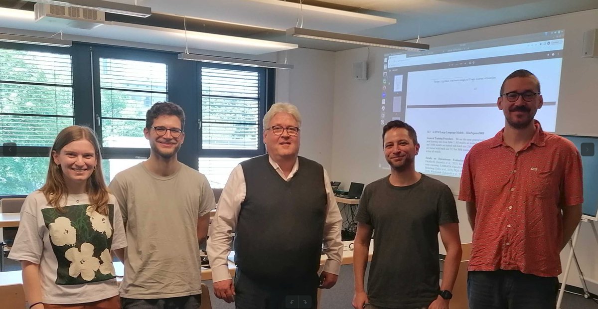 alan_akbik's tweet image. Awesome meeting with Sepp Hochreiter (@HochreiterSepp) today!
We discussed the #xLSTM and possible integration with Flair NLP. Also other topics like evaluation with our "LM Pub Quiz". Looking forward to trying out the xLSTM in Flair!