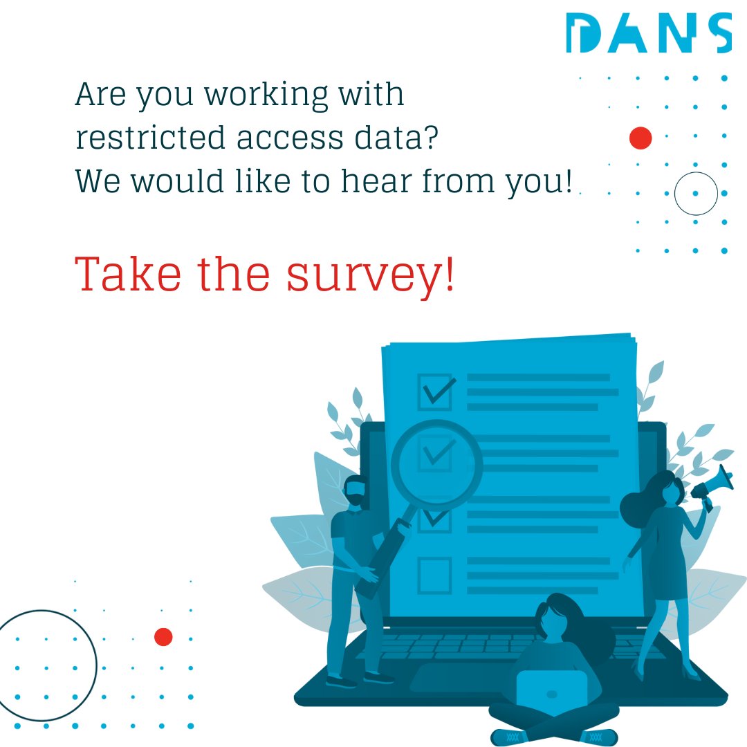 Are you working with restricted access data? @ODISSEI_nl & @DANS_knaw_nwo need your input! This survey aims to find out more about common practices in selecting and managing data access restrictions & their underlying motivations👀 ➡️Take the survey: dans.knaw.nl/en/news/are-yo…