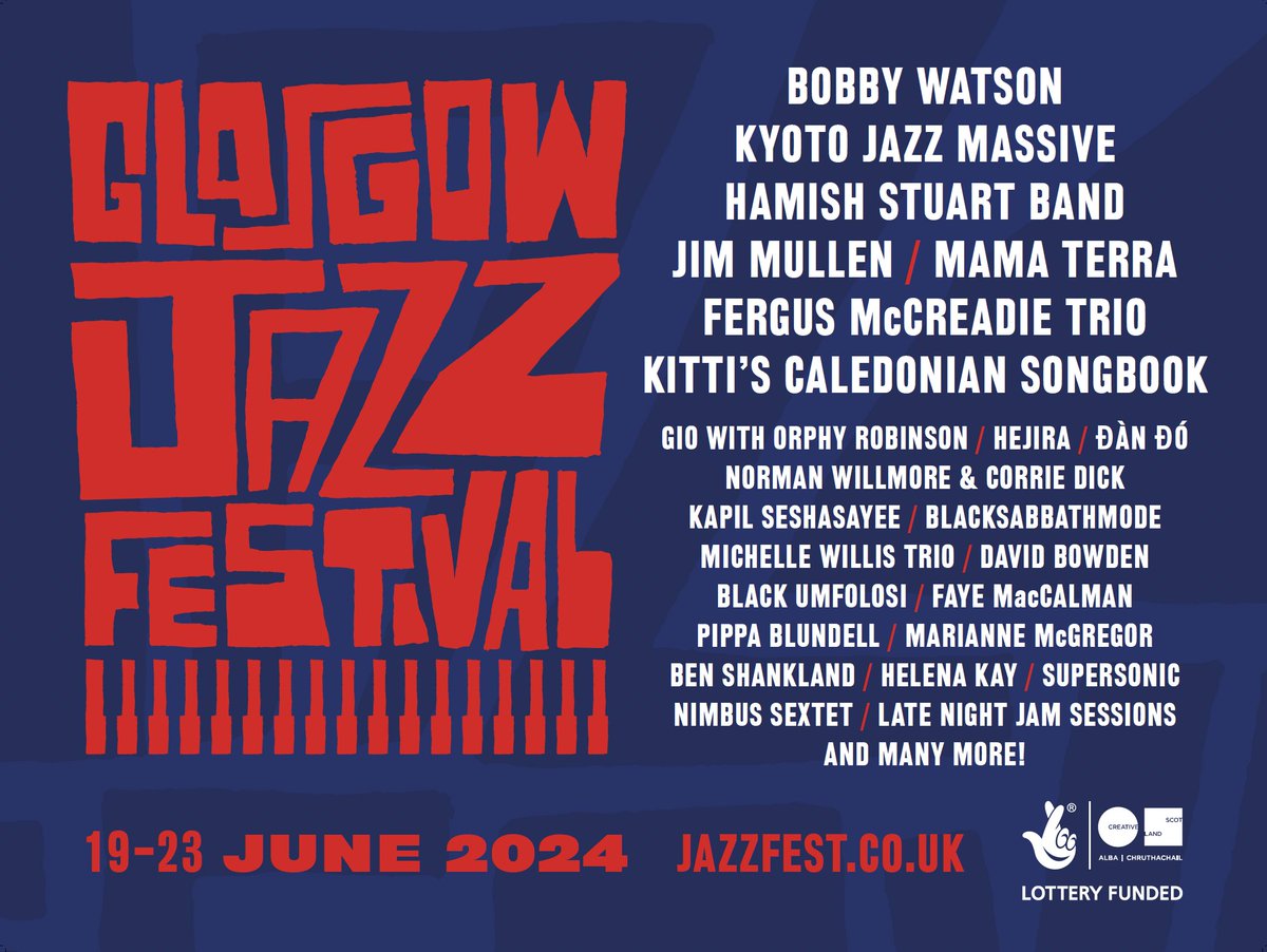 #GlasgowJazzFestival will be underway in a month's time with 25 events over 5 days in June. Scottish talent will stand shoulder to shoulder with jazz names from across the globe inc. Vietnam, Japan, USA, France & Canada. 
🎶 Who are you excited to see? 
🎫 jazzfest.co.uk