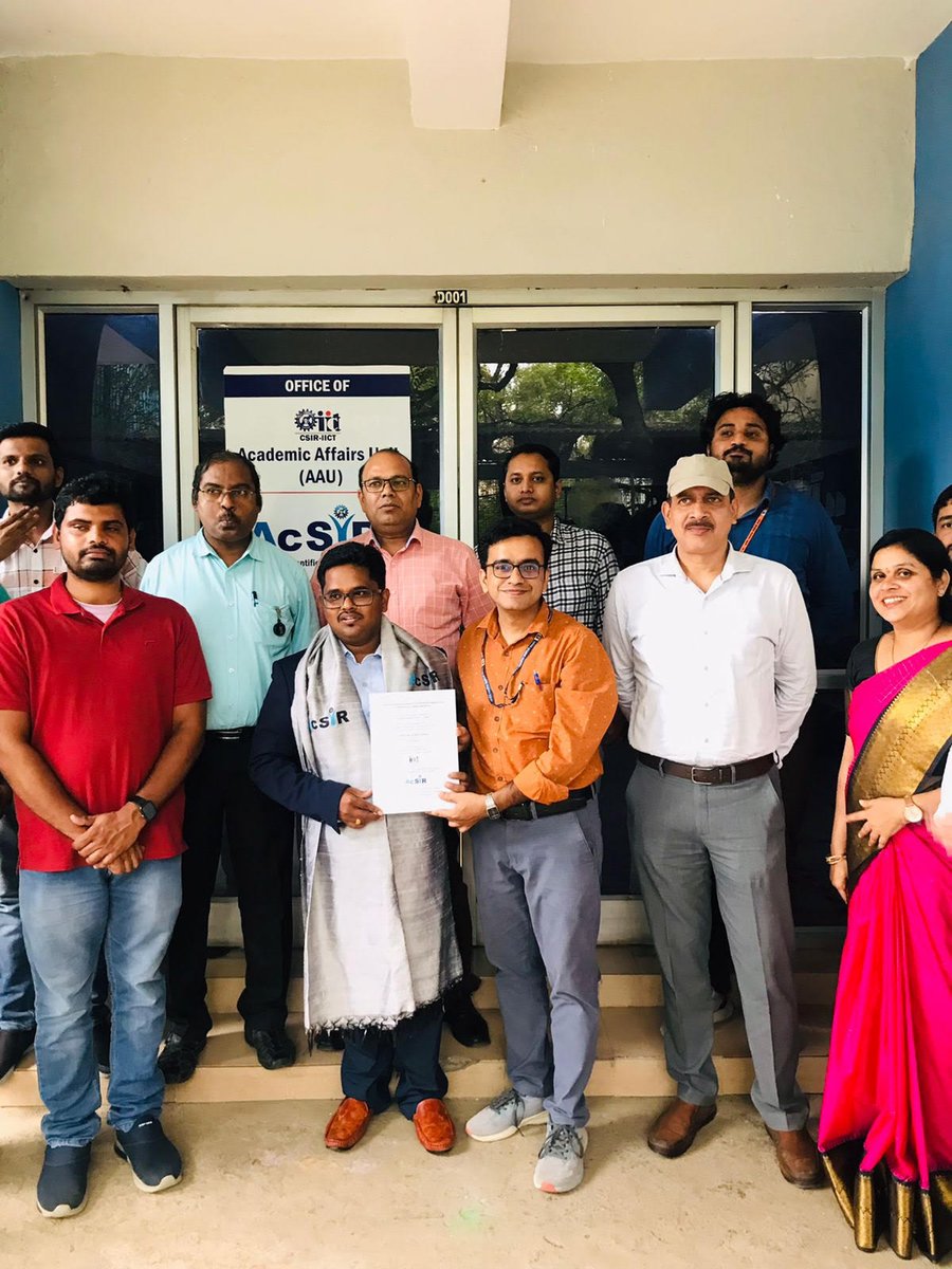 Mr. Punugupati Neelambaram (Enrolment No. 10CC17A18019) worked with Dr. Ramanuj Narayan/Dr. Arindam Chakrabarty, CSIR-IICT has successfully defended his viva-voce examination for the award of Ph.D Degree on May 20, 2024. @CSIR_IND @DrNKalaiselvi @CSIR_NIScPR @AcSIR_India