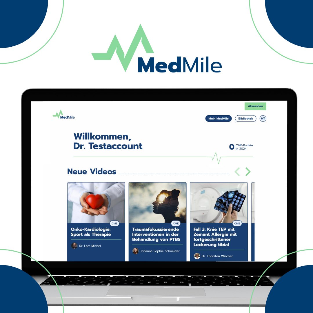 🚨 Neue Kurse auf medmile.de! 🚨

Jeden Dienstag gibt es neue Videos zur medizinischen Fortbildung! 🎓💉

🔹 Werbefrei 🔹 Microlearning in 10 Minuten 🔹 CME-Punkte sammeln
Schauen Sie vorbei und bleiben Sie up-to-date: medmile.de 🌐💊
#Medizin #CME
