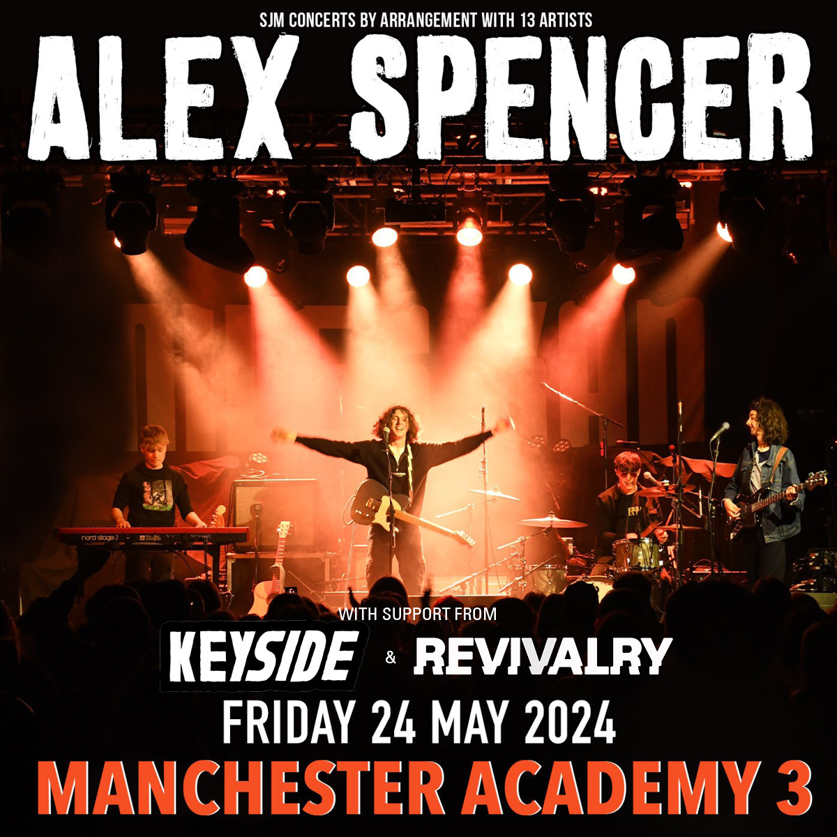 THIS FRIDAY! Rising star @alexspencerUK is gearing up for a huge Manchester hometown show, with support from @keysideliv and @revivalryband! Don't miss out 🙌 tix.to/AlexSpencer