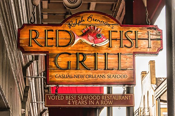 Wooden Red Fish Grill Sign New Orleans T-Shirt by Debra Martz debra-martz.pixels.com/featured/woode… #RedFish #Sign #NOLA #FrenchQuarter #NewOrleans #foodie #photography #PhotographyIsArt #BuyIntoArt #AYearForArt #tees #tshirt #posters and more