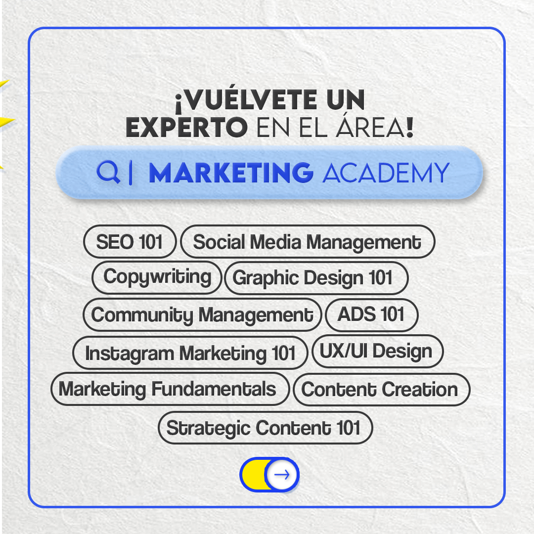 AppointPros's tweet photo. 🔍¿En búsqueda de una nueva carrera? ¡Talvez el marketing digital sea tu área! Conoce nuestros cursos disponibles en nuestra Marketing Academy aquí: https://t.co/UVKmrm51WG https://t.co/Vewfep5aCL