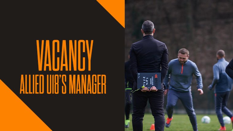 VACANCY: Allied Under 18's Manager 

We are now accepting applications for a new Allied Counties Under 18's Manager to lead us into the 2024/25 season.

Click below to see the details on how to apply:
wokinghamtownfc.club/news/vacancy-a…