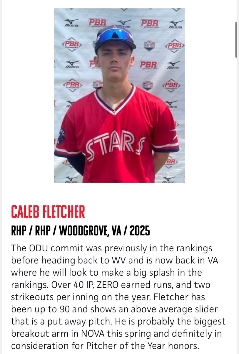 Thank you @PrepBaseballVA for the write-up! Could not have been as successful without my teammates, especially my catcher @BMillerJr_ who is someone to keep their eyes on, and is only a freshman!👀