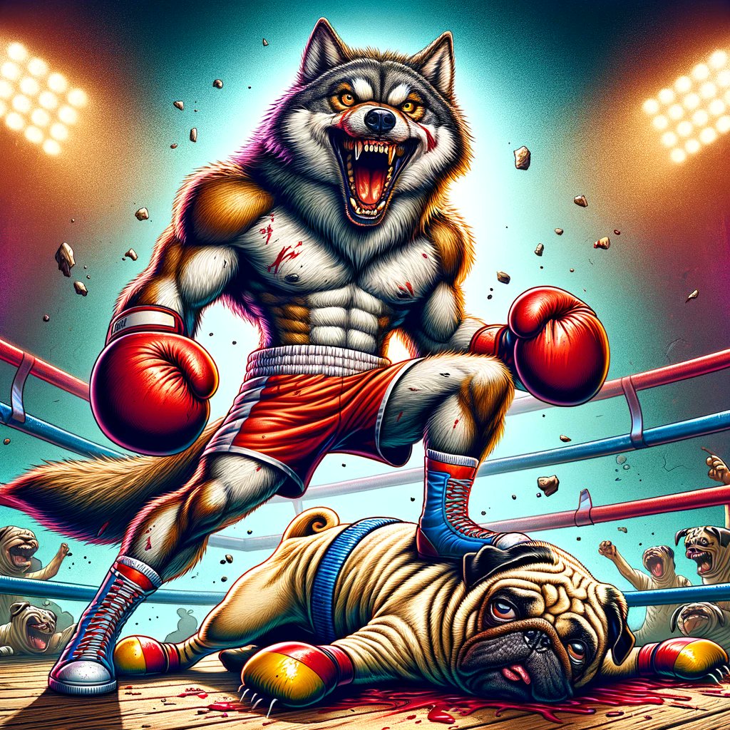 To2my_'s tweet photo. Note the courage of @PUDGEonBlast to be in the ring against @thewolvesxyz
#PudgeVSWolves https://t.co/E5najru8sY