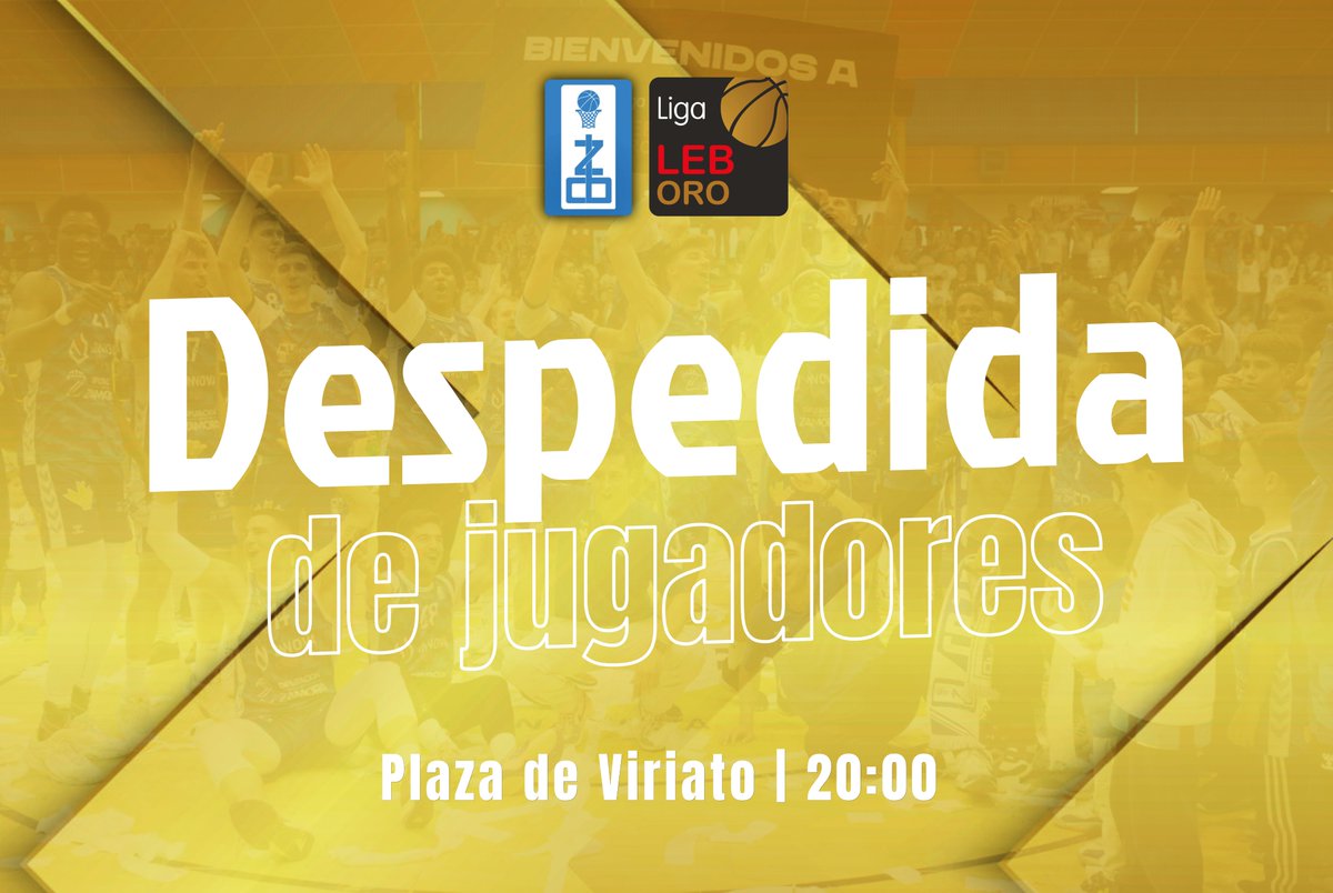 💙🤍 Despedida de Jugadores 🤍 💙 Esta tarde a partir de las 20:00 en la Plaza de Viriato aficionad@s y jugadores se unirán a la propuesta de los Diablos Blanquiazules para saludar y dar un último reconocimiento a los jugadores del Zamora Enamora tras el Ascenso a LEB Oro.