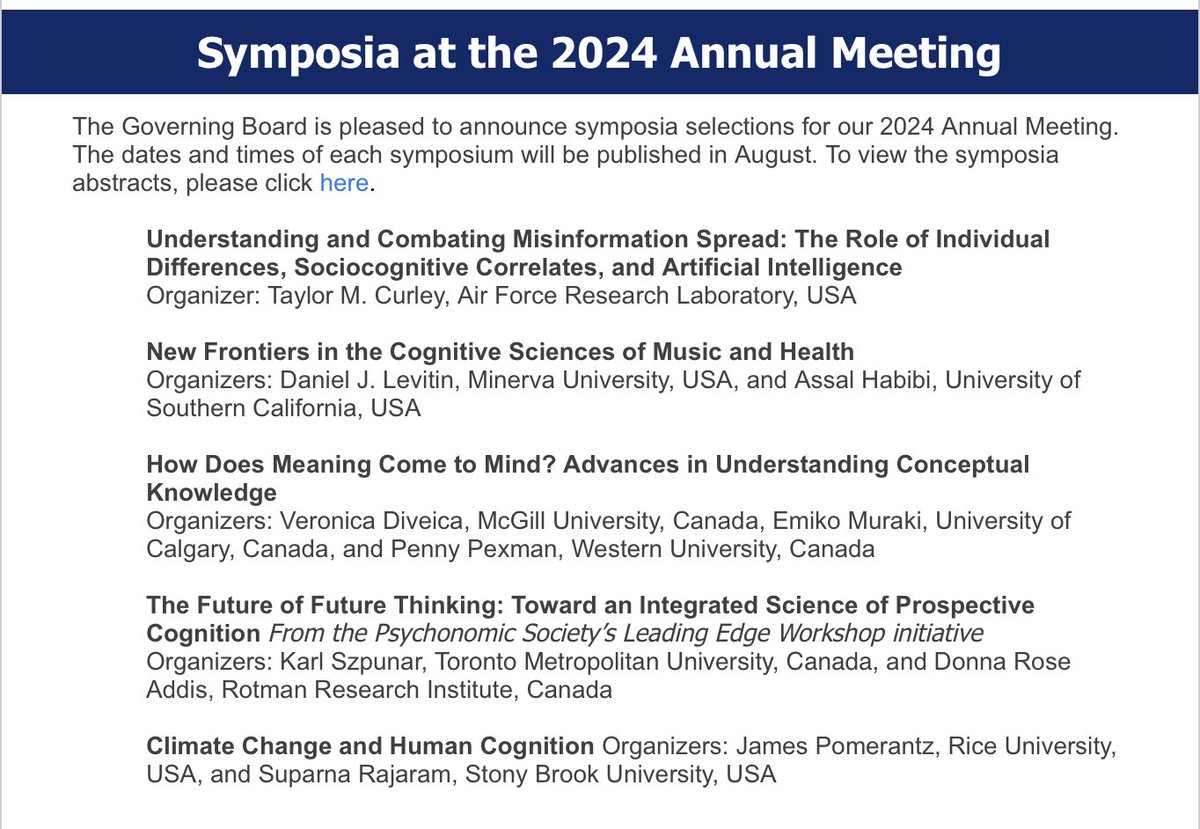Penny Pexman (@pennypexman) on Twitter photo Symposia announced for #psynom24. Ours will feature <a href="/asifa_majid/">Asifa Majid</a> <a href="/lfernandino/">Leo Fernandino</a> <a href="/LaurelBuxbaum/">Laurel Buxbaum</a> <a href="/vigliocco_g/">Prof. Gabriella Vigliocco</a> <a href="/DiveicaV/">Veronica Diveică</a> and Brendan Johns. Hope to see you in NY! Symposia announced for #psynom24. Ours will feature <a href="/asifa_majid/">Asifa Majid</a> <a href="/lfernandino/">Leo Fernandino</a> <a href="/LaurelBuxbaum/">Laurel Buxbaum</a> <a href="/vigliocco_g/">Prof. Gabriella Vigliocco</a> <a href="/DiveicaV/">Veronica Diveică</a> and Brendan Johns. Hope to see you in NY!