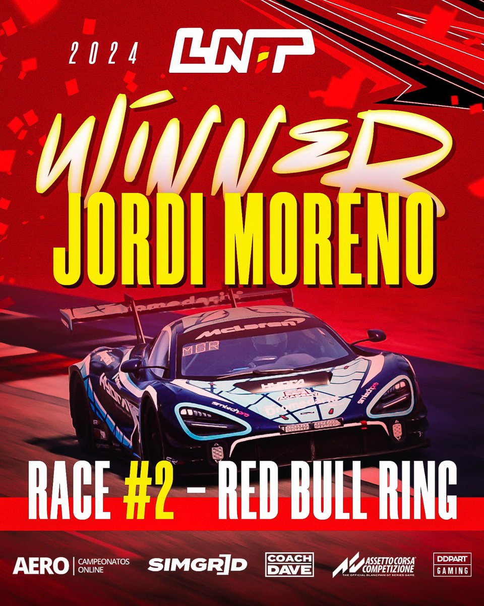 LNT III

<a href="/jord1h_/">Jord1H</a> is the winner of the race at Red Bull Ring!

ℹ️ thesimgrid.com/championships/…

#simracing #esports #beACC