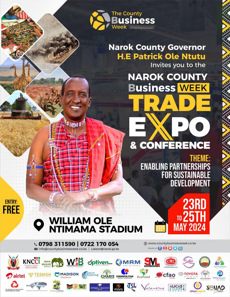 tcbweek's tweet photo. Upscale your business,explore new markets at the Upcoming Narok County Trade Expo.

#narokcountybusinessweek #thecountybusinessweek https://t.co/PGnuNtvtS0