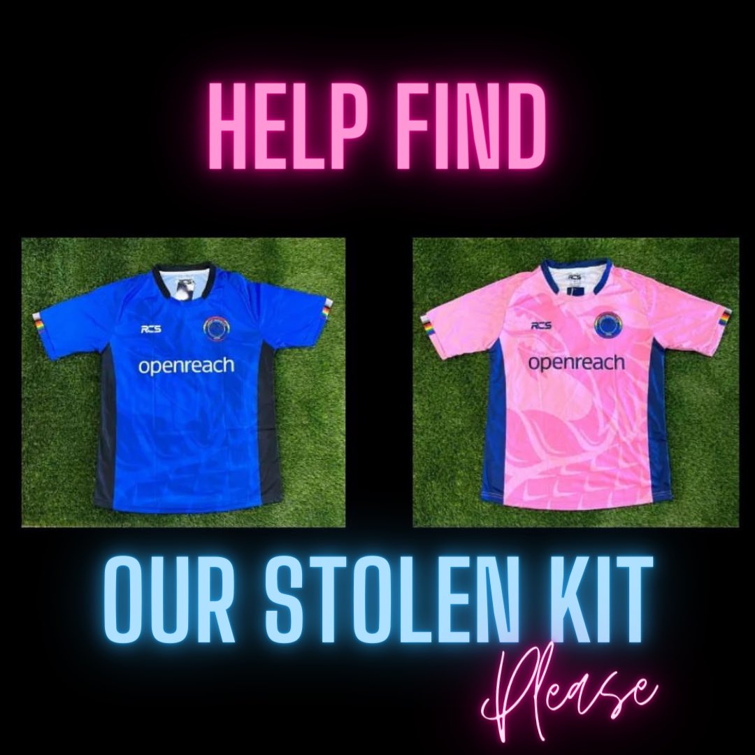 Help! Someone stole our kit. If you see it on eBay, gumtree, Vinted or a charity shop please let us know!!