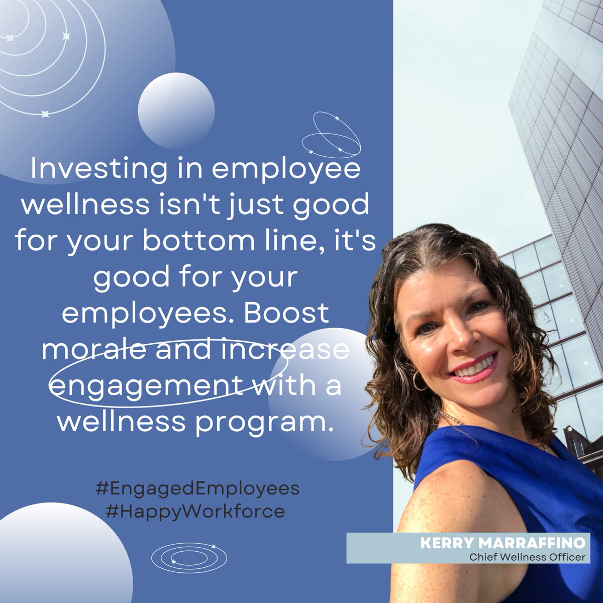 Investing in employee wellness isn't just good for your bottom line, it's good for your employees. Boost morale and increase engagement with a wellness program. 
𝐒𝐜𝐡𝐞𝐝𝐮𝐥𝐞 𝐚 𝐝𝐢𝐬𝐜𝐨𝐯𝐞𝐫𝐲 𝐜𝐚𝐥𝐥 𝐰𝐢𝐭𝐡 𝐦𝐞. 
#EngagedEmployees #HappyWorkforce #EmployeeWellness