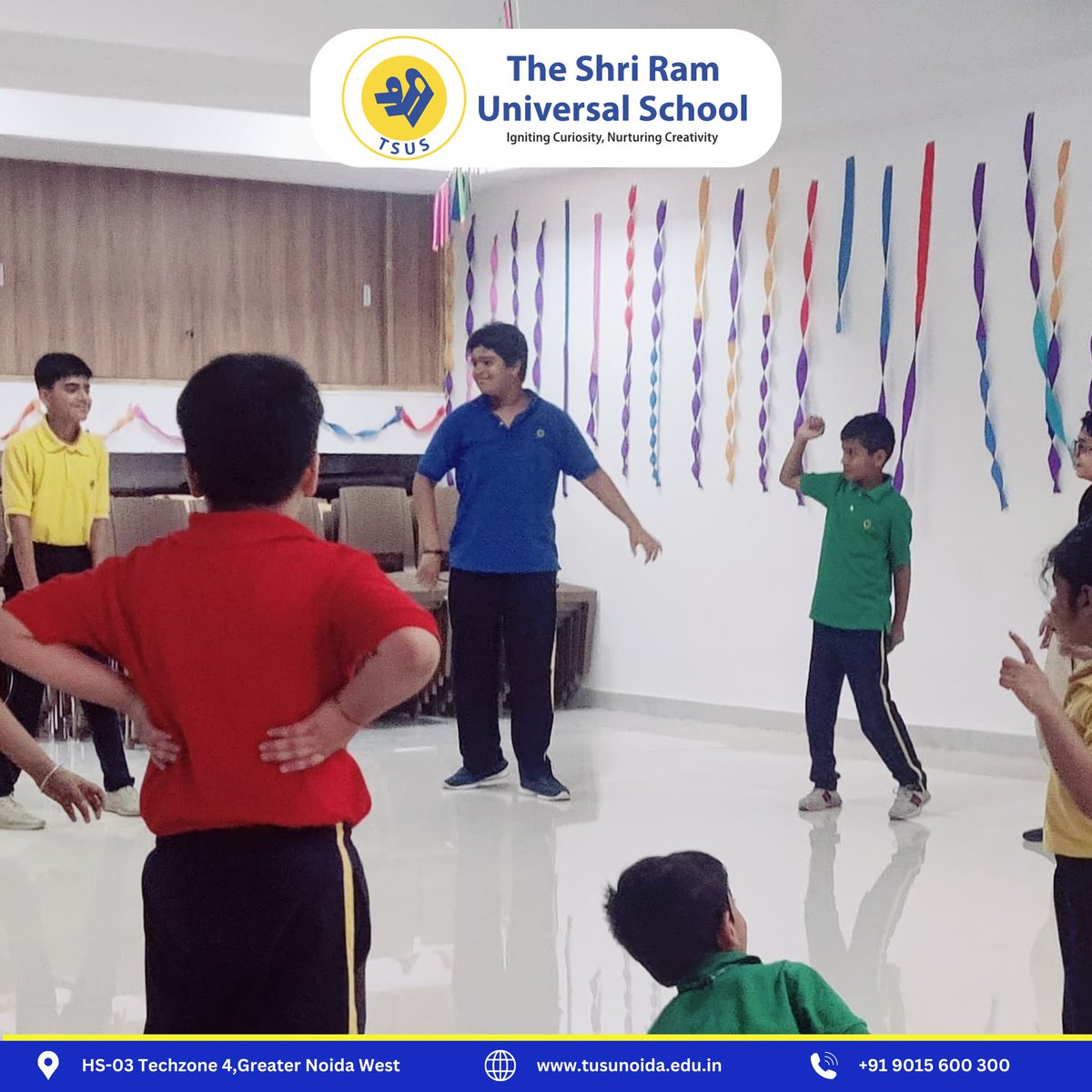 TSUSNoida's tweet image. 🌞🎉 The Shri Ram Universal School, Greater Noida’s Summer Camp Extravaganza is here! With the onset of summer vacations, the much-awaited TSUS Summer Camp begins, offering an enriching mix of sports, dance, music, theatre, art and crafts, and even fireless cooking. #TSUS