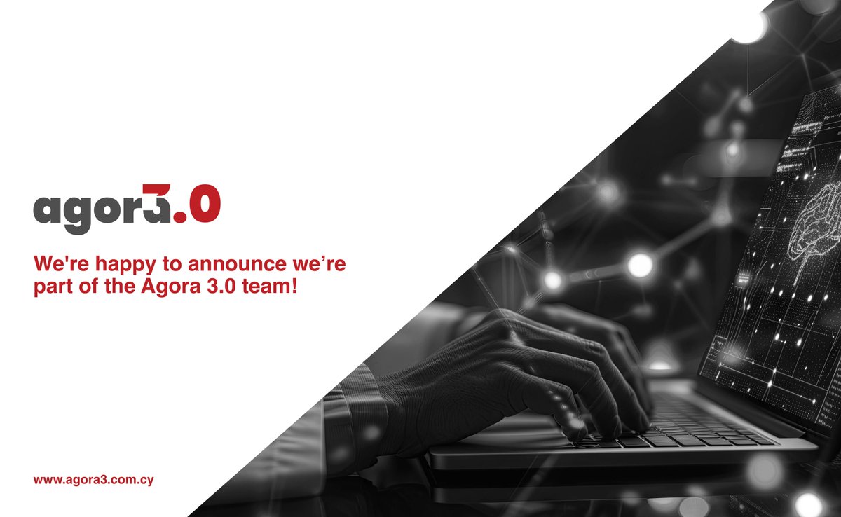 Thrilled to be part of the Agora 3.0 team! We're building a cutting-edge Health Tech and Data Hub. 
More info: agora3.com.cy
Partners #GermanOncologyCenter #CyprusUniversityofTechnology #UniversityofCyprus #DCentric #Clinbay #TheCyprusInstitute #EuropeanUniversityCyprus