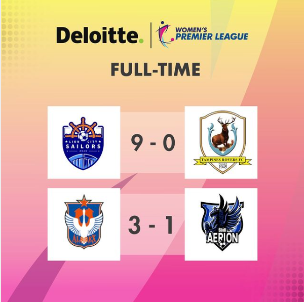 TeamSingaFR's tweet photo. ⚽️♀️ | Voici les résultats de la 8ème journée de la Deloitte #SGWPL 2024 ainsi que le classement. https://t.co/n7xqWXTpYC